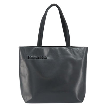PRADA Tote Bag Leather Black Silver Auth 155205 - 0