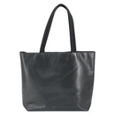 PRADA Tote Bag Leather Black Silver Auth 155205-3