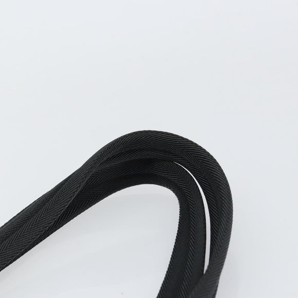 PRADA Tote Bag Leather Black Silver Auth 155205