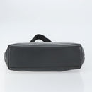 PRADA Tote Bag Leather Black Silver Auth 155205-9