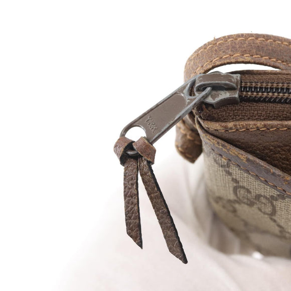 GUCCI GG Supreme Shoulder Bag PVC Beige 904 02 020 Auth 155207