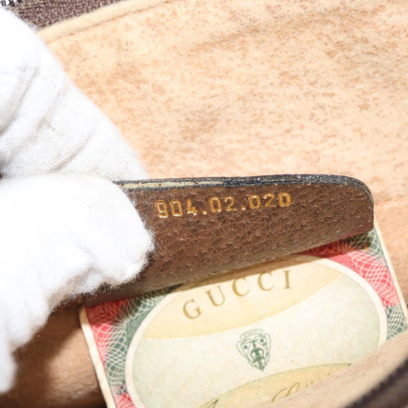 GUCCI GG Supreme Shoulder Bag PVC Beige 904 02 020 Auth 155207