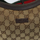 GUCCI GG Canvas Web Sherry Line Shoulder Bag Beige Red Green 181092 Auth 155208-17