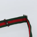 GUCCI GG Canvas Web Sherry Line Shoulder Bag Beige Red Green 181092 Auth 155208-8