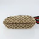 GUCCI GG Canvas Web Sherry Line Shoulder Bag Beige Red Green 181092 Auth 155208-9
