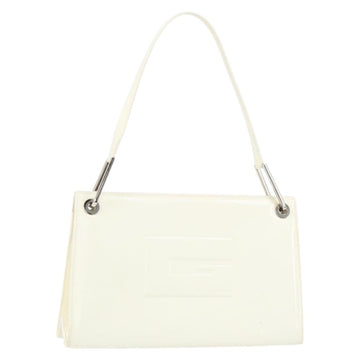 GUCCI Shoulder Bag Patent leather White 001 3034 2123 Auth 155209