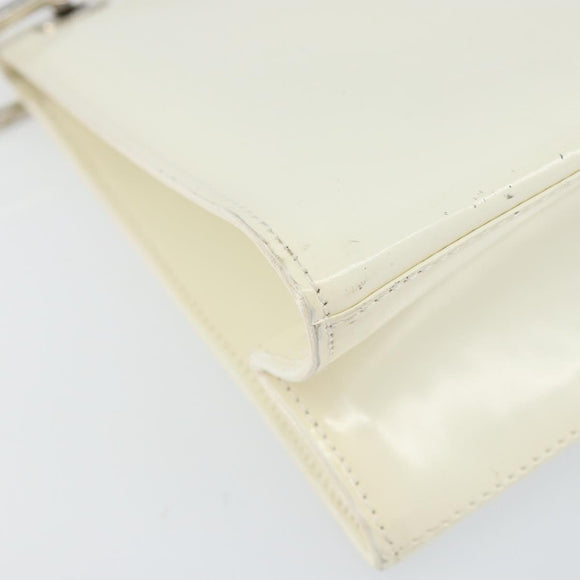 GUCCI Shoulder Bag Patent leather White 001 3034 2123 Auth 155209