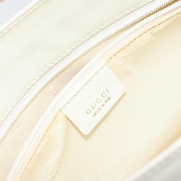 GUCCI Shoulder Bag Patent leather White 001 3034 2123 Auth 155209