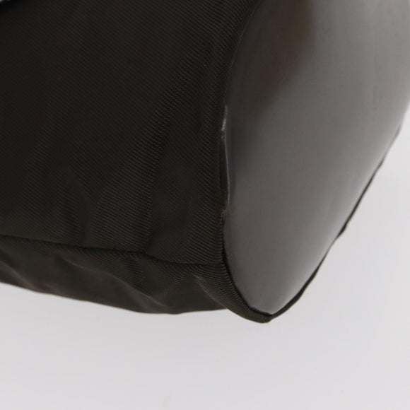 GUCCI Bamboo Hand Bag Nylon 2way Khaki Silver 003 2854 0060 5 Auth 155210