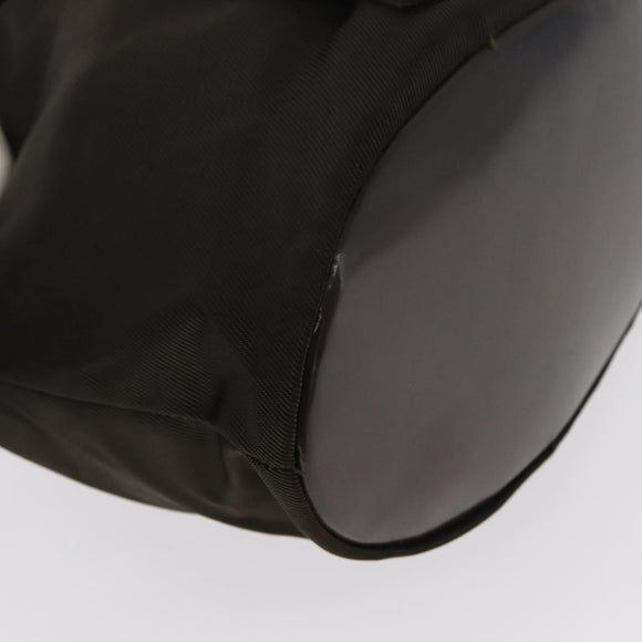 GUCCI Bamboo Hand Bag Nylon 2way Khaki Silver 003 2854 0060 5 Auth 155210