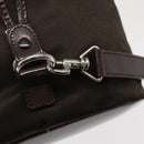 GUCCI Bamboo Hand Bag Nylon 2way Khaki Silver 003 2854 0060 5 Auth 155210-16