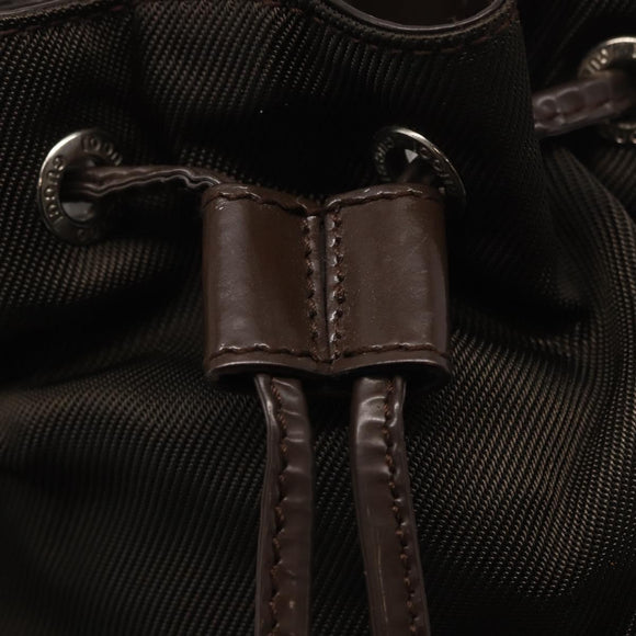 GUCCI Bamboo Hand Bag Nylon 2way Khaki Silver 003 2854 0060 5 Auth 155210