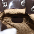 GUCCI Bamboo Hand Bag Nylon 2way Khaki Silver 003 2854 0060 5 Auth 155210-18