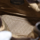 GUCCI Bamboo Hand Bag Nylon 2way Khaki Silver 003 2854 0060 5 Auth 155210-19