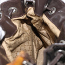 GUCCI Bamboo Hand Bag Nylon 2way Khaki Silver 003 2854 0060 5 Auth 155210-20