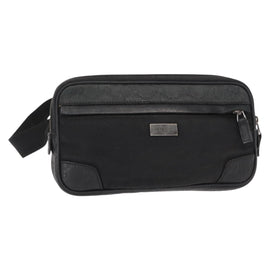 GUCCI Guccissima Waist bag Nylon Black 162417 Auth 155211