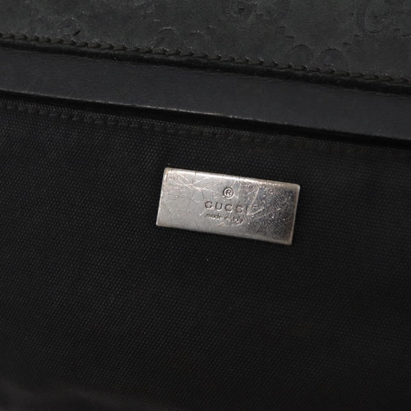 GUCCI Guccissima Waist bag Nylon Black 162417 Auth 155211