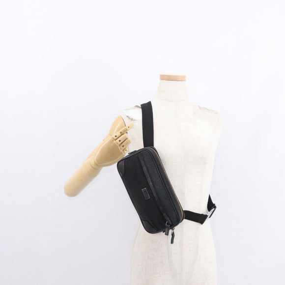 GUCCI Guccissima Waist bag Nylon Black 162417 Auth 155211