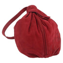 LOEWE Shoulder Bag Suede Red Auth 155213-1