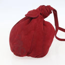 LOEWE Shoulder Bag Suede Red Auth 155213-3