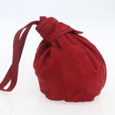 LOEWE Shoulder Bag Suede Red Auth 155213-4