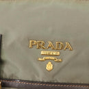 PRADA Shoulder Bag Nylon Green Gold Auth 155214-14