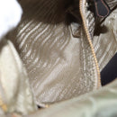 PRADA Shoulder Bag Nylon Green Gold Auth 155214-25