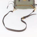 PRADA Shoulder Bag Nylon Green Gold Auth 155214-7