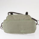 PRADA Shoulder Bag Nylon Green Gold Auth 155214-5