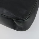 GUCCI Bamboo Hand Bag Leather 2way Black Gold 001 2854 1577 Auth 155217-14