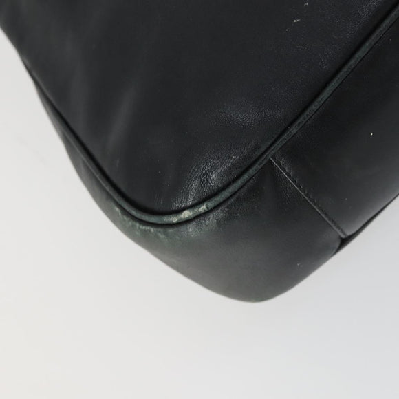 GUCCI Bamboo Hand Bag Leather 2way Black Gold 001 2854 1577 Auth 155217