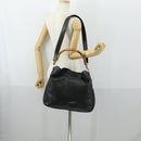 GUCCI Bamboo Hand Bag Leather 2way Black Gold 001 2854 1577 Auth 155217-23