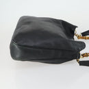GUCCI Bamboo Hand Bag Leather 2way Black Gold 001 2854 1577 Auth 155217-4