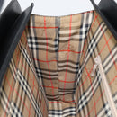 BURBERRY Hand Bag Leather Black Silver Auth 155218-18