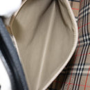 BURBERRY Hand Bag Leather Black Silver Auth 155218-12