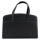 BURBERRY Hand Bag Leather Black Silver Auth 155218-2