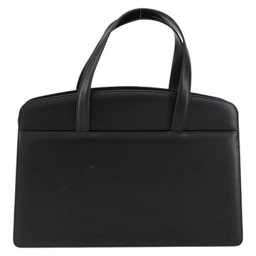 BURBERRY Hand Bag Leather Black Silver Auth 155218 - 0