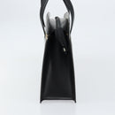 BURBERRY Hand Bag Leather Black Silver Auth 155218-4