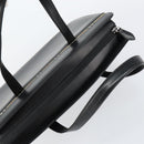 BURBERRY Hand Bag Leather Black Silver Auth 155218-6