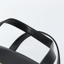 BURBERRY Hand Bag Leather Black Silver Auth 155218-8