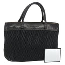 BOTTEGA VENETA Hand Bag Canvas Black Auth 155219-1