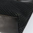 BOTTEGA VENETA Hand Bag Canvas Black Auth 155219-9