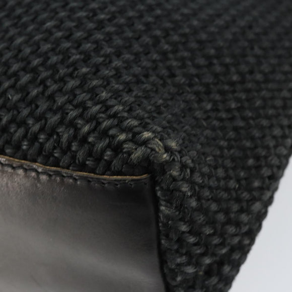 BOTTEGA VENETA Hand Bag Canvas Black Auth 155219