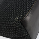 BOTTEGA VENETA Hand Bag Canvas Black Auth 155219-16