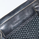 BOTTEGA VENETA Hand Bag Canvas Black Auth 155219-17