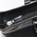 BOTTEGA VENETA Hand Bag Canvas Black Auth 155219-10