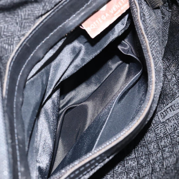 BOTTEGA VENETA Hand Bag Canvas Black Auth 155219