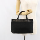 BOTTEGA VENETA Hand Bag Canvas Black Auth 155219-25