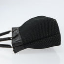 BOTTEGA VENETA Hand Bag Canvas Black Auth 155219-4