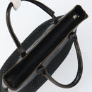 BOTTEGA VENETA Hand Bag Canvas Black Auth 155219-6